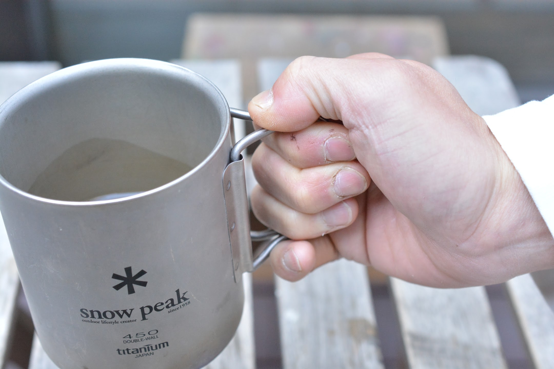 チタンダブルマグ450 持ち手