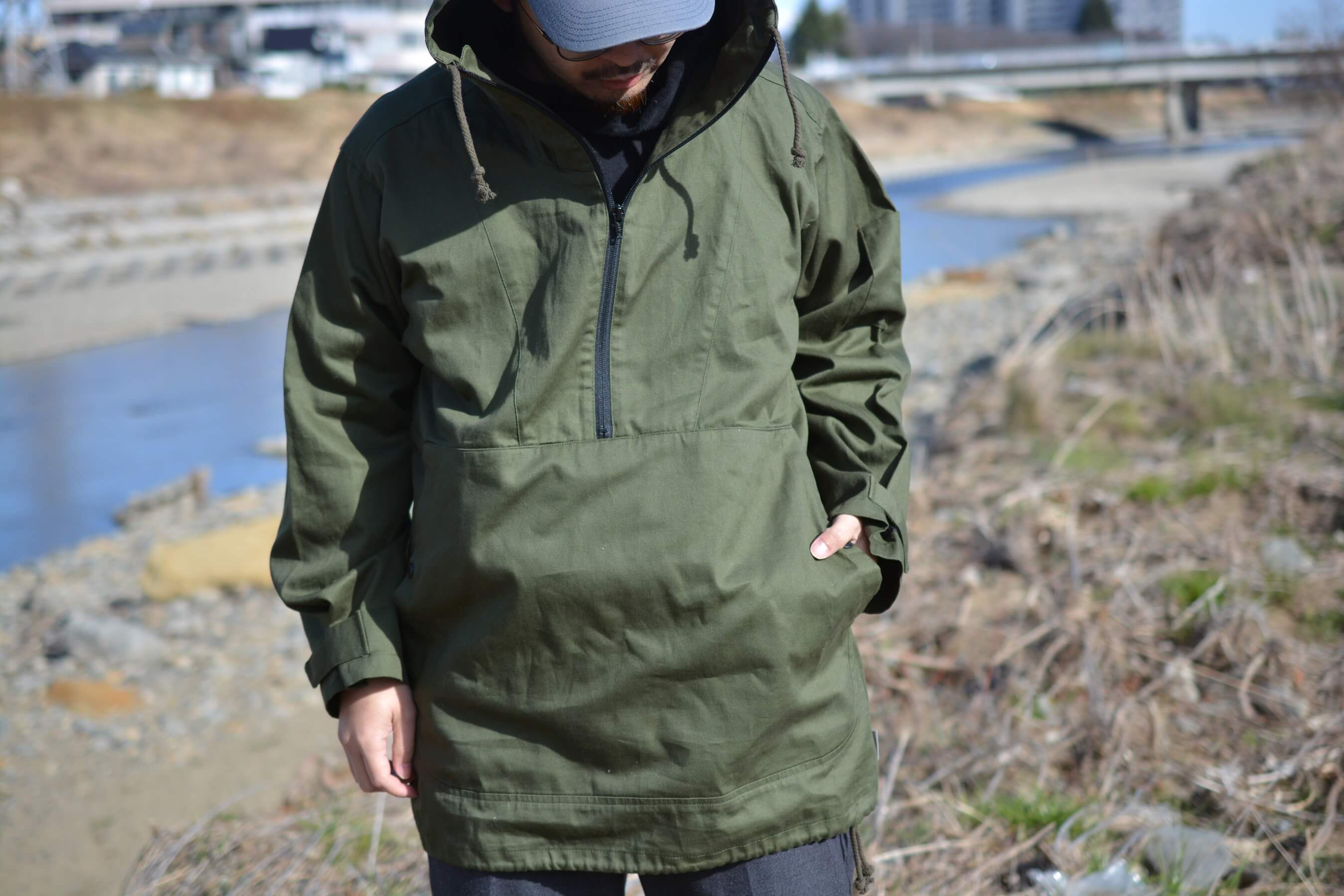  綿アノラックパーカー[S020A] 　前身頃