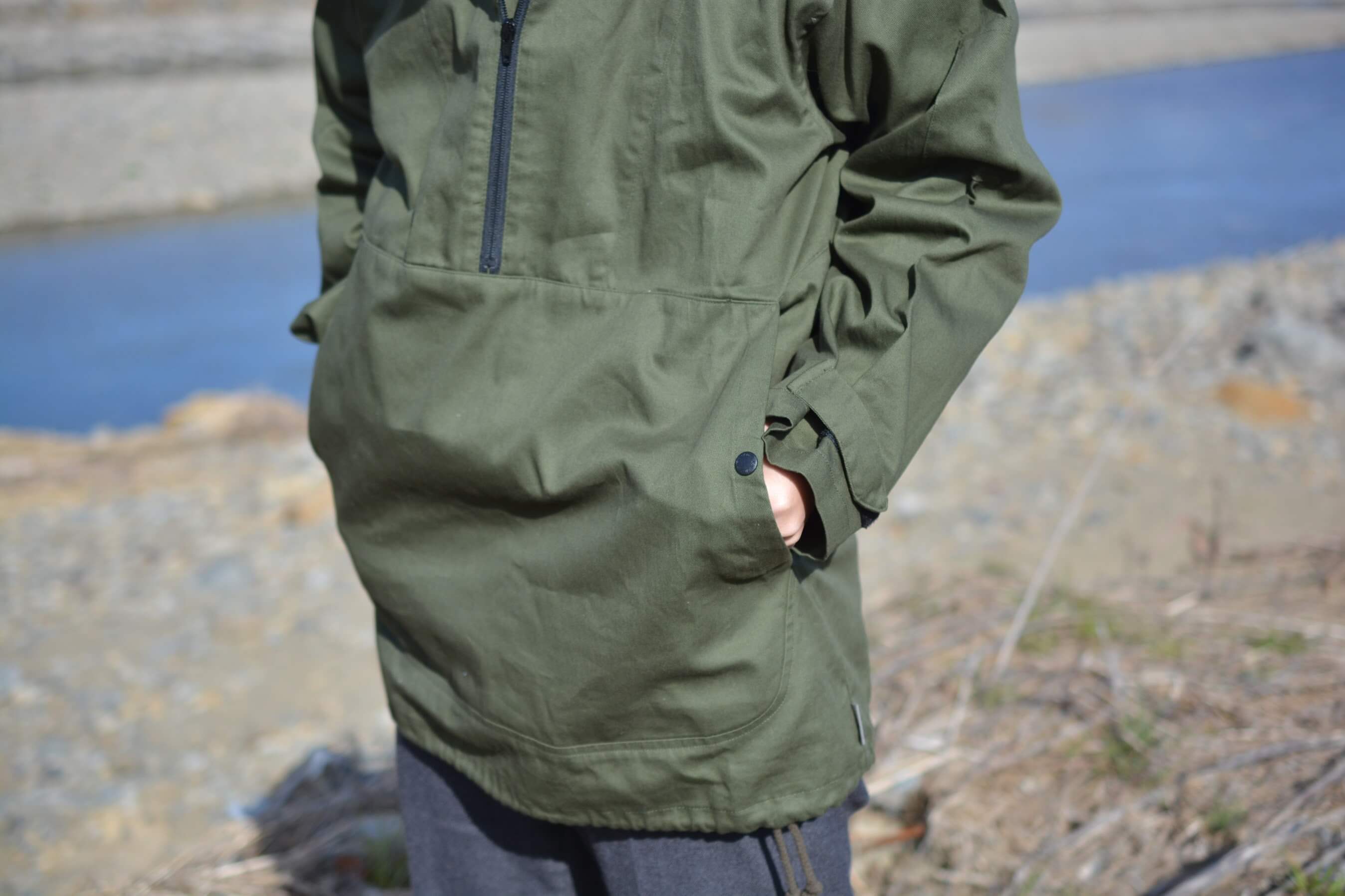  綿アノラックパーカー[S020A] 　ポケット