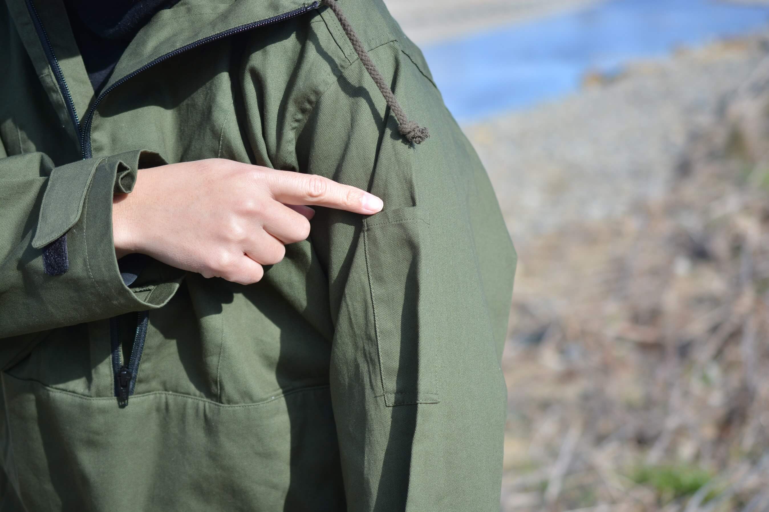  綿アノラックパーカー[S020A] 　ペンホルダー