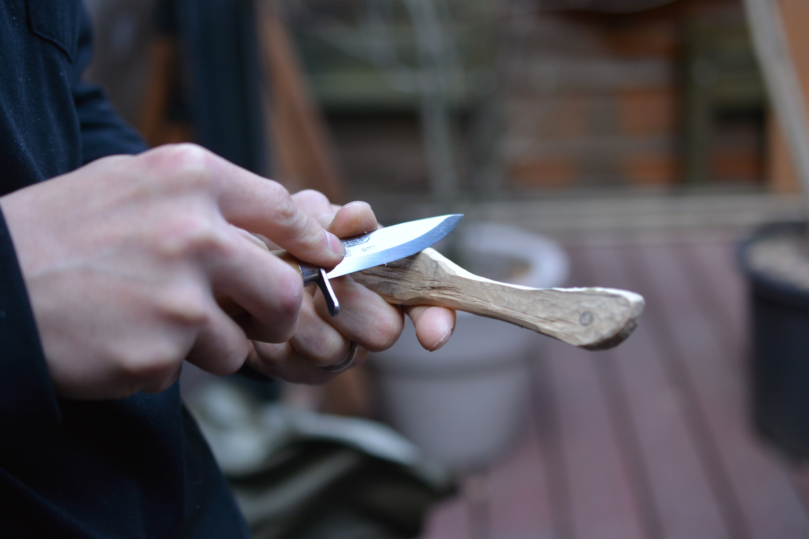 モーラ・ナイフ ウッド カービングJr73