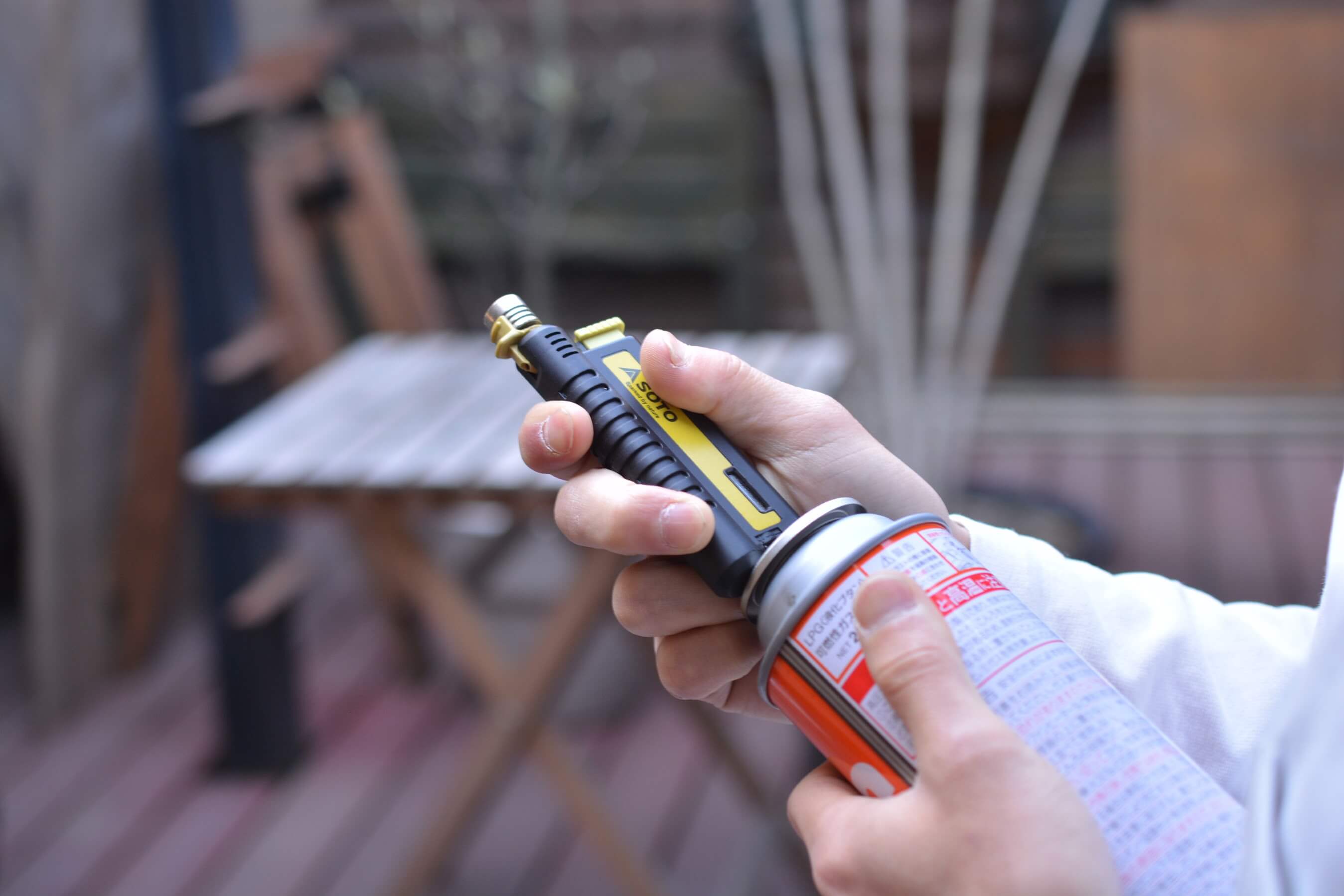 ソト(SOTO) スライドガストーチ ST-480　CB缶からガス補填