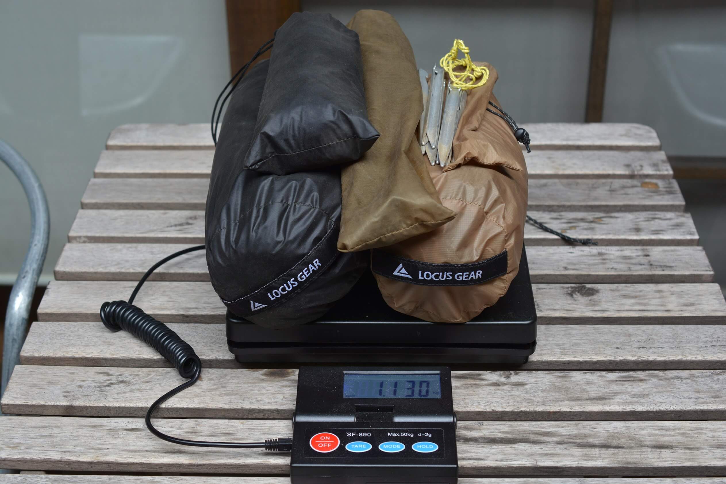 LocusGear Khufu HB / ローカスギア クフ HB トータル重量（オプション込み）