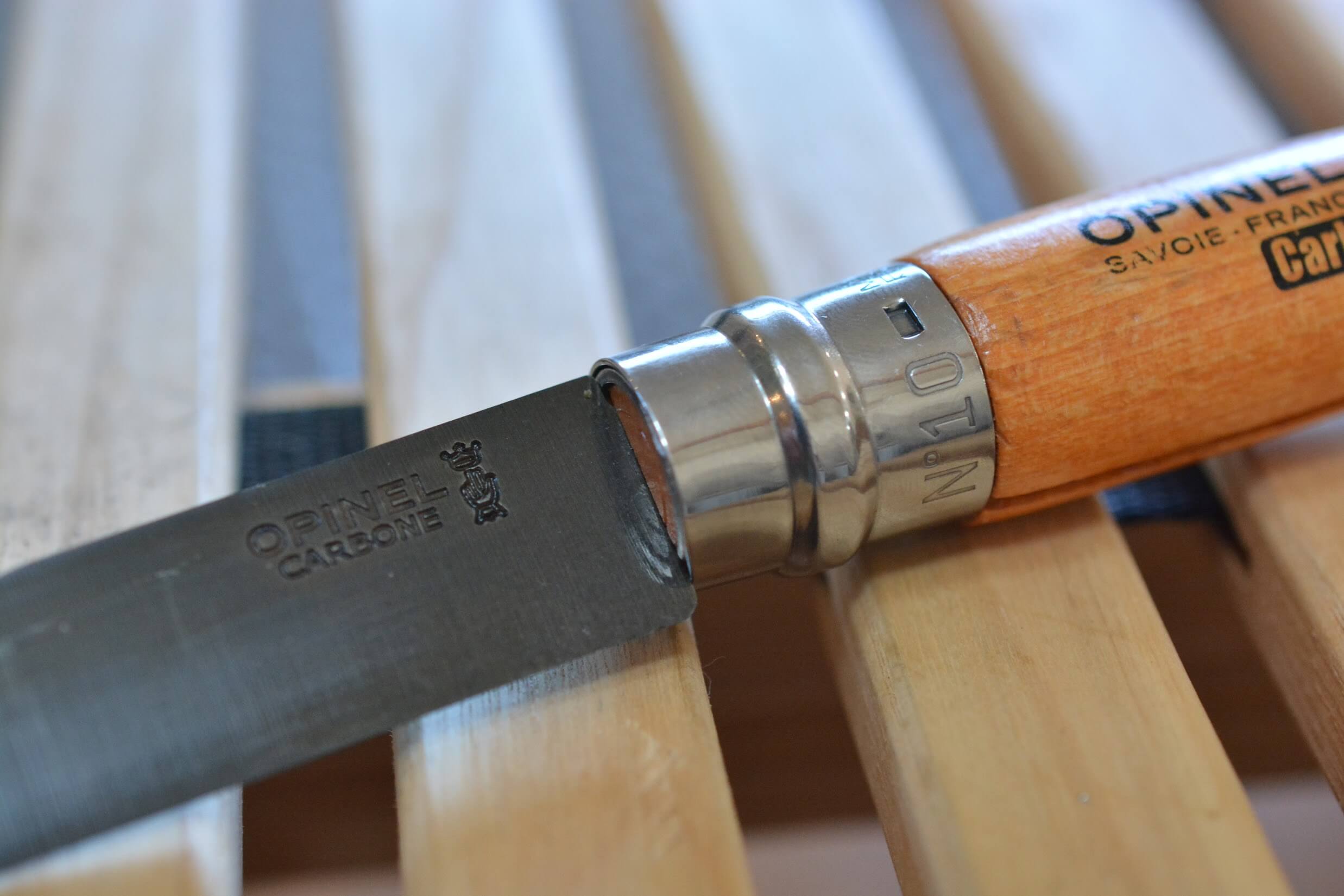 オピネルナイフ　カーボンスチール No10　刃部分