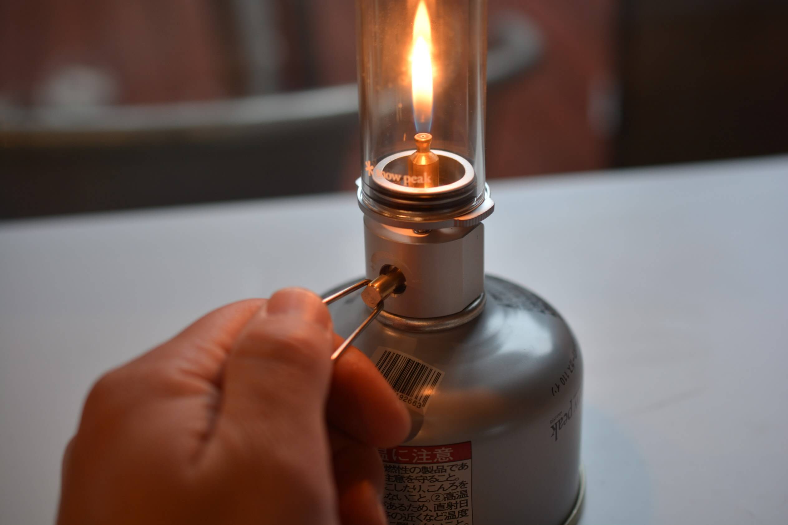 スノーピーク ノクターン ガス調整つまみ