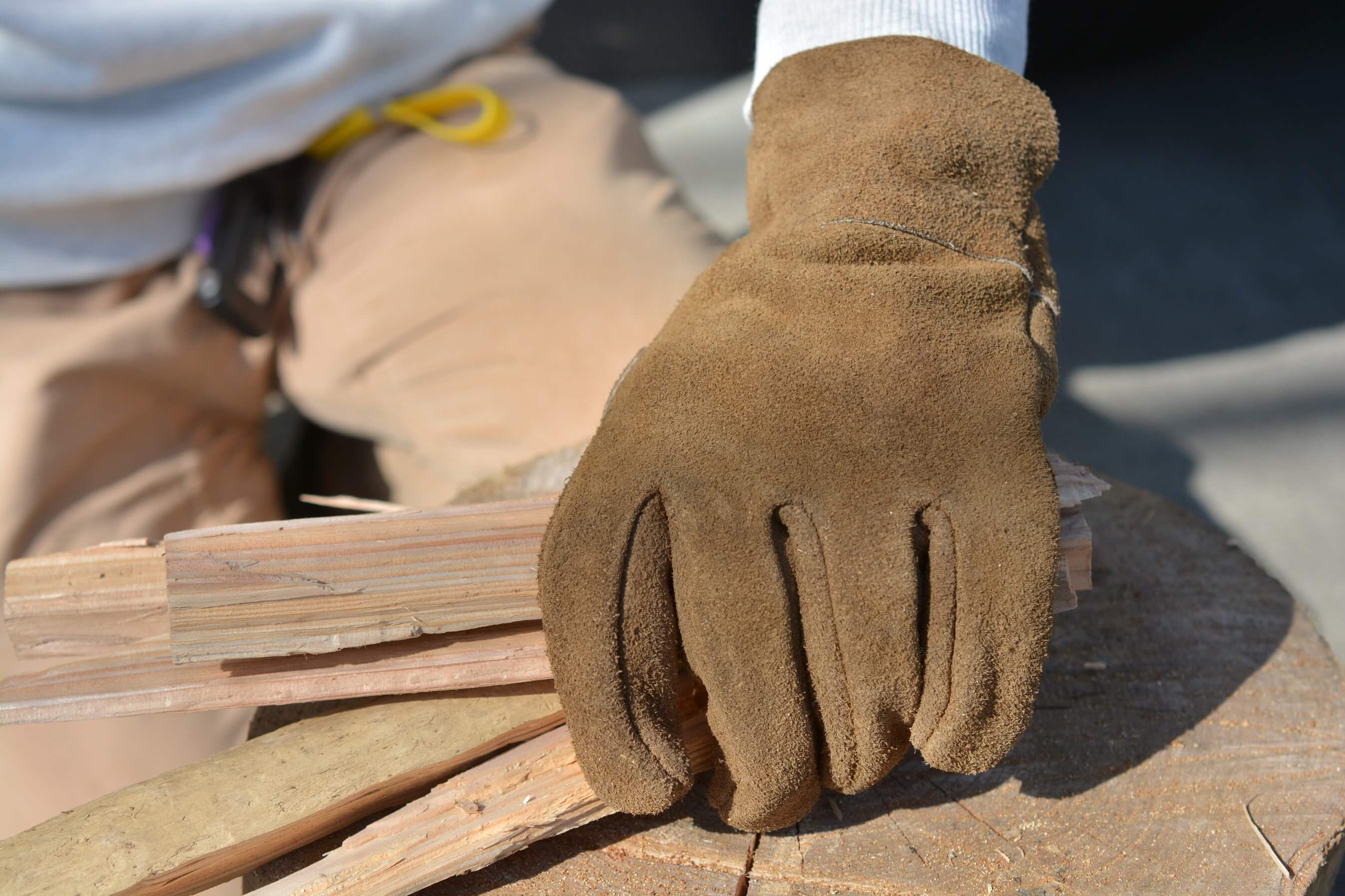 ワークマン ワークグローブ[WG-800]（レザーグローブ）内縫い