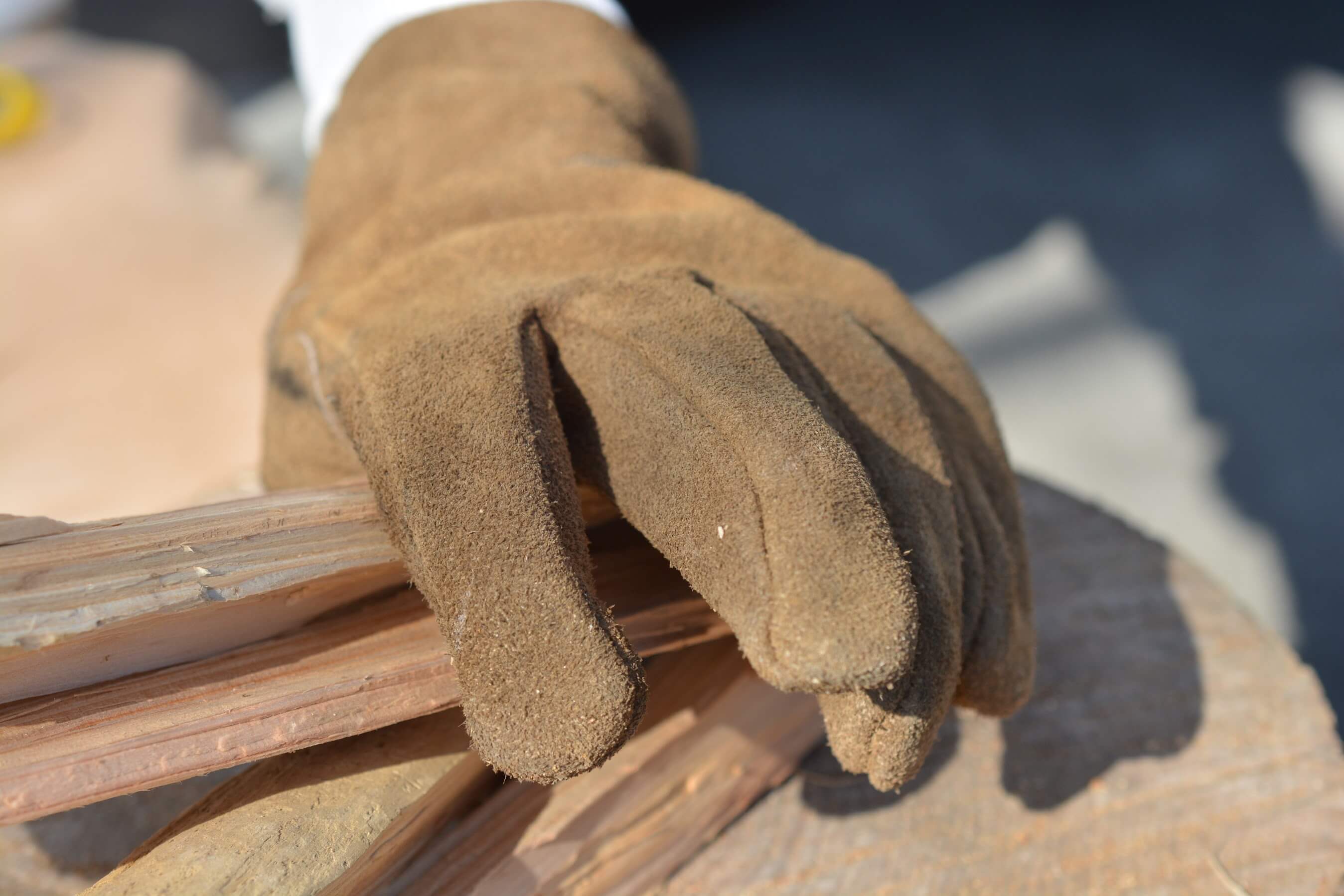 ワークマン ワークグローブ[WG-800]（レザーグローブ）立体裁断