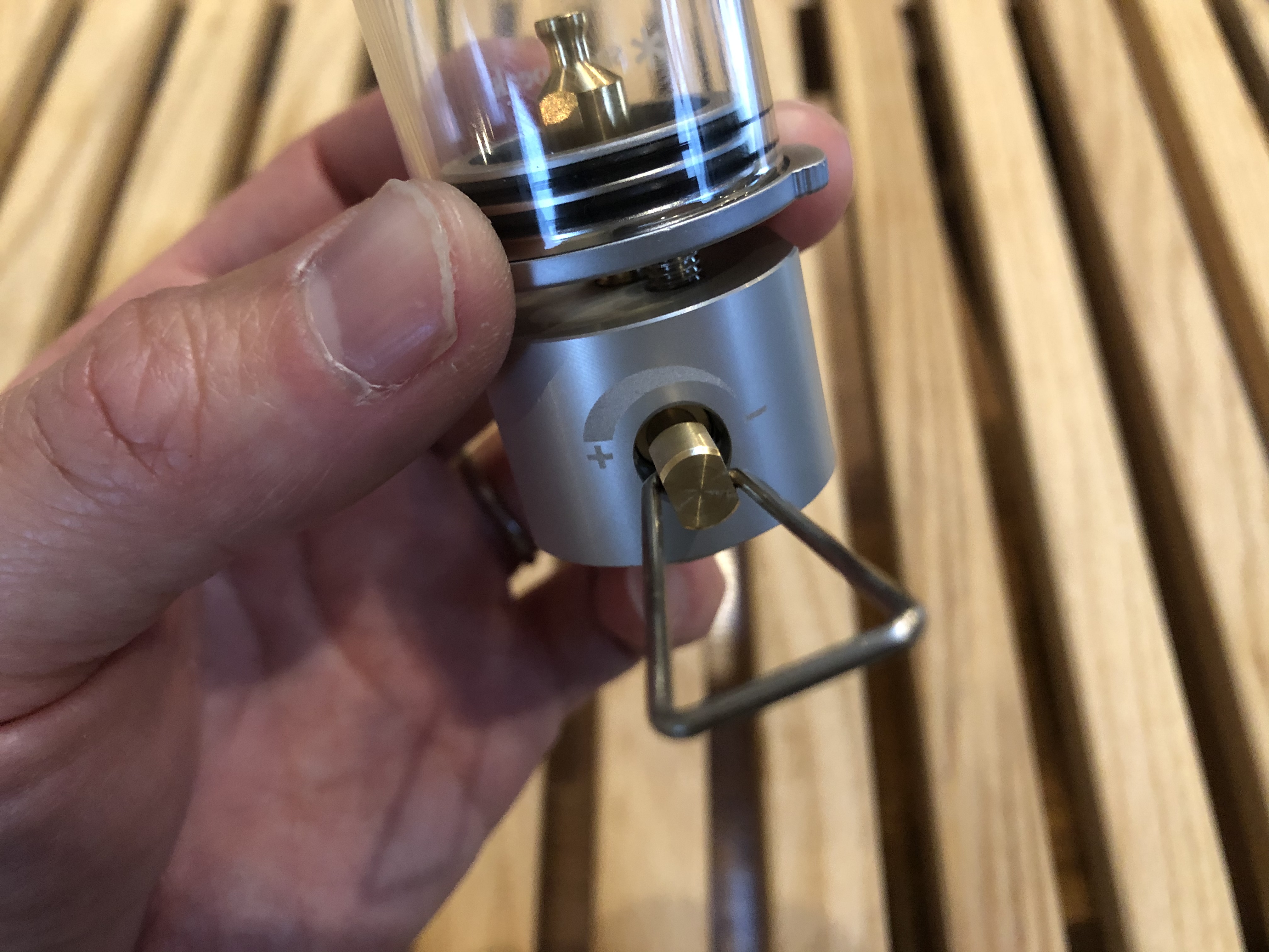 スノーピーク ノクターン ガス調整つまみ