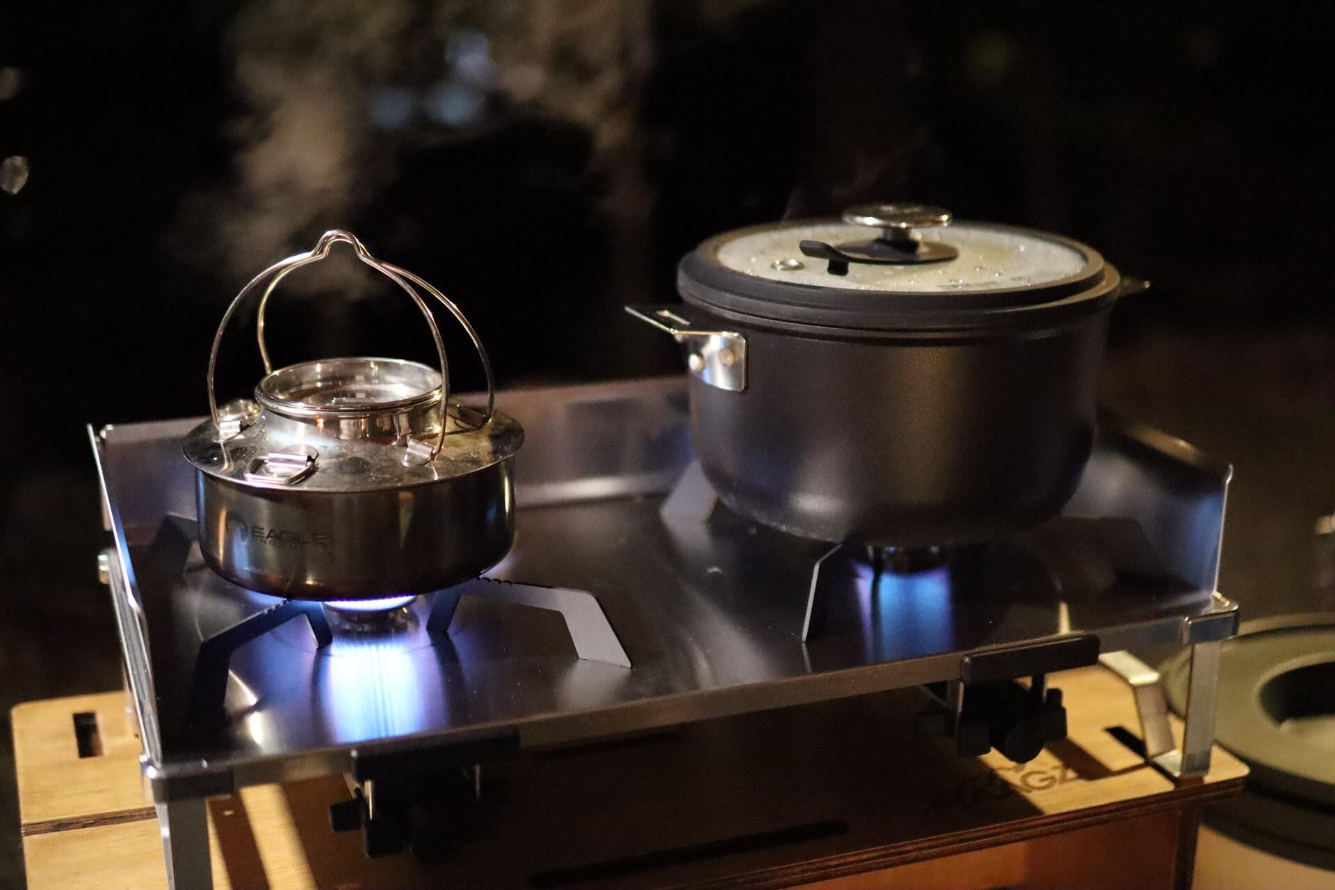 HOME&CAMPクッカー19 ご飯を炊く