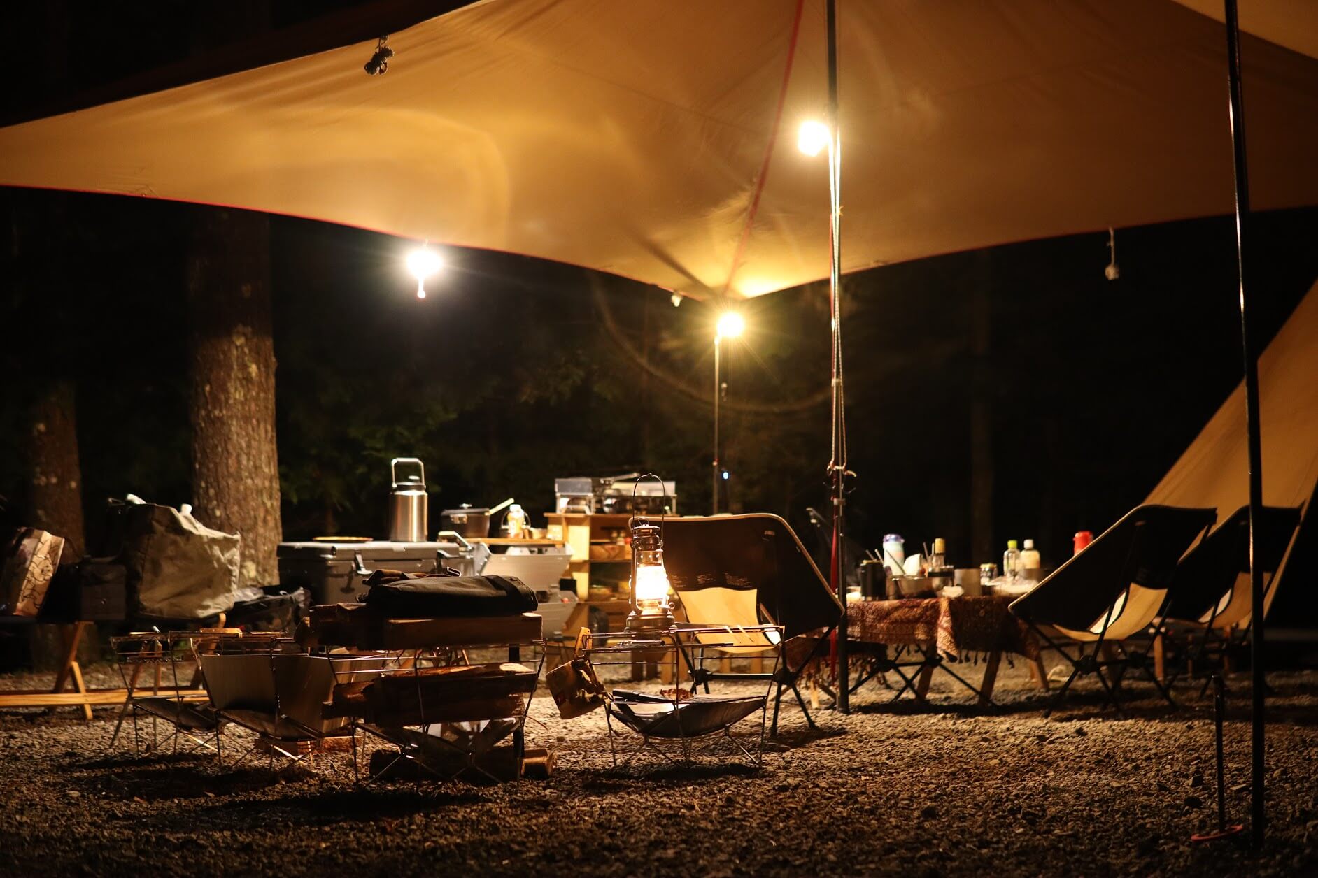 道志 オートキャンプインむじな　青空タープTC
