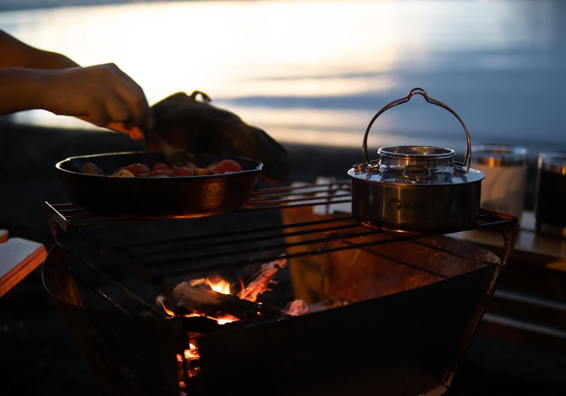 イーグルプロダクツ キャンプファイヤーケトル 焚き火での使用感