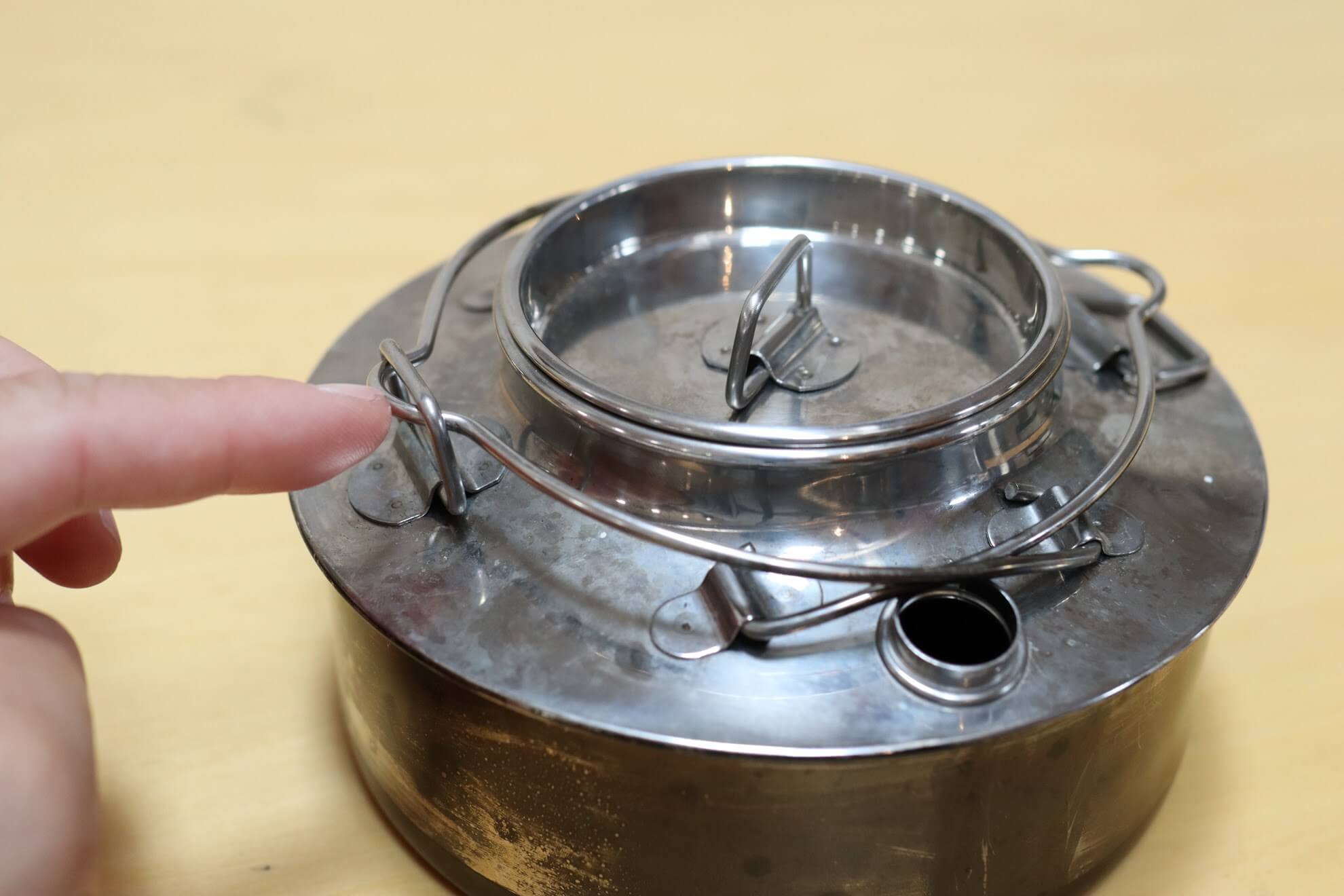 イーグルプロダクツ キャンプファイヤーケトル 取っ手 収納