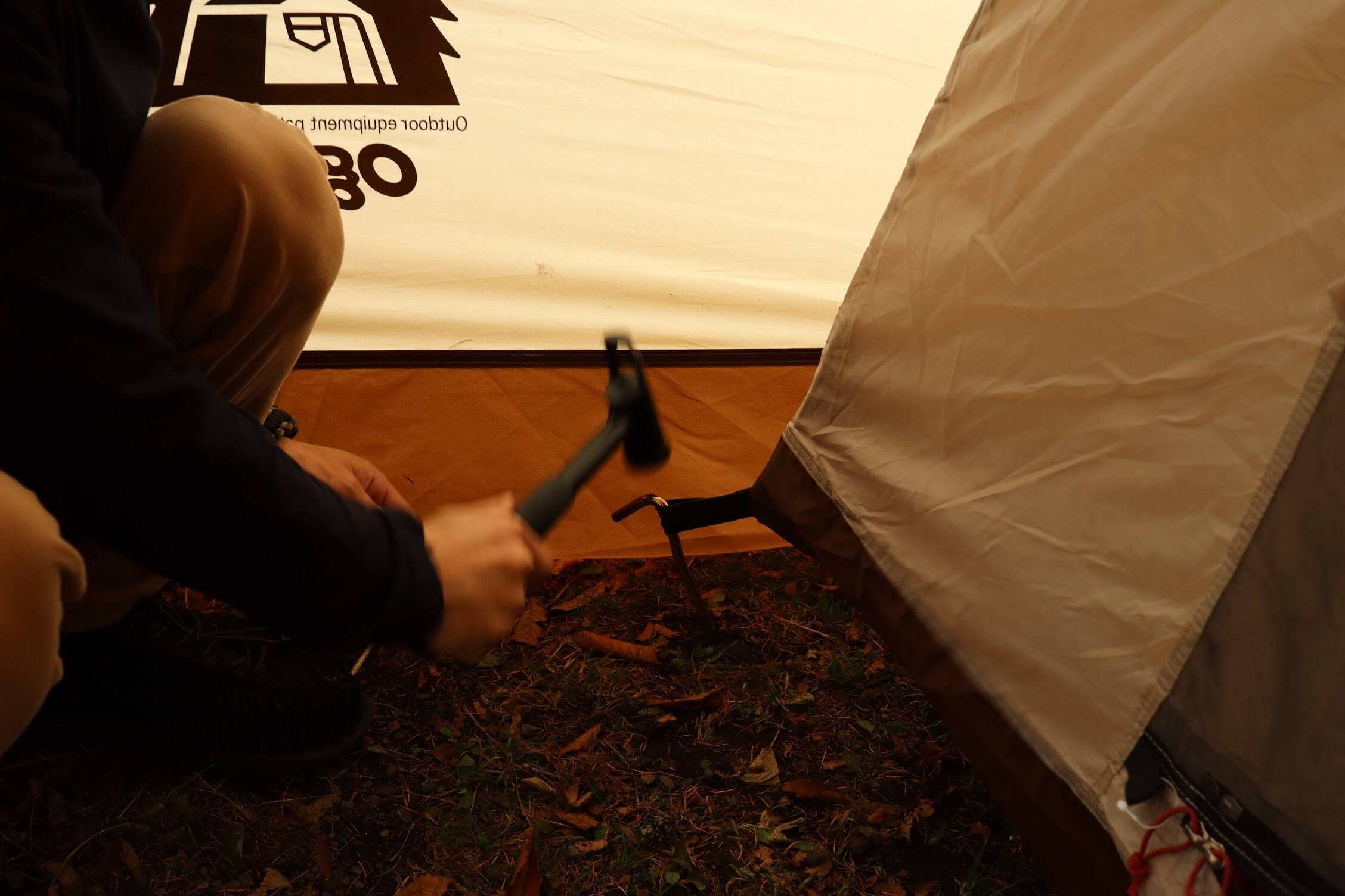 ogawa ファシル 設置手順　インナーテント　ペグダウン