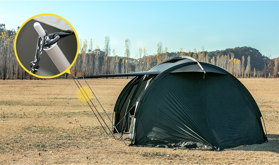 サイドフラップ(ドア) タープ固定用リング