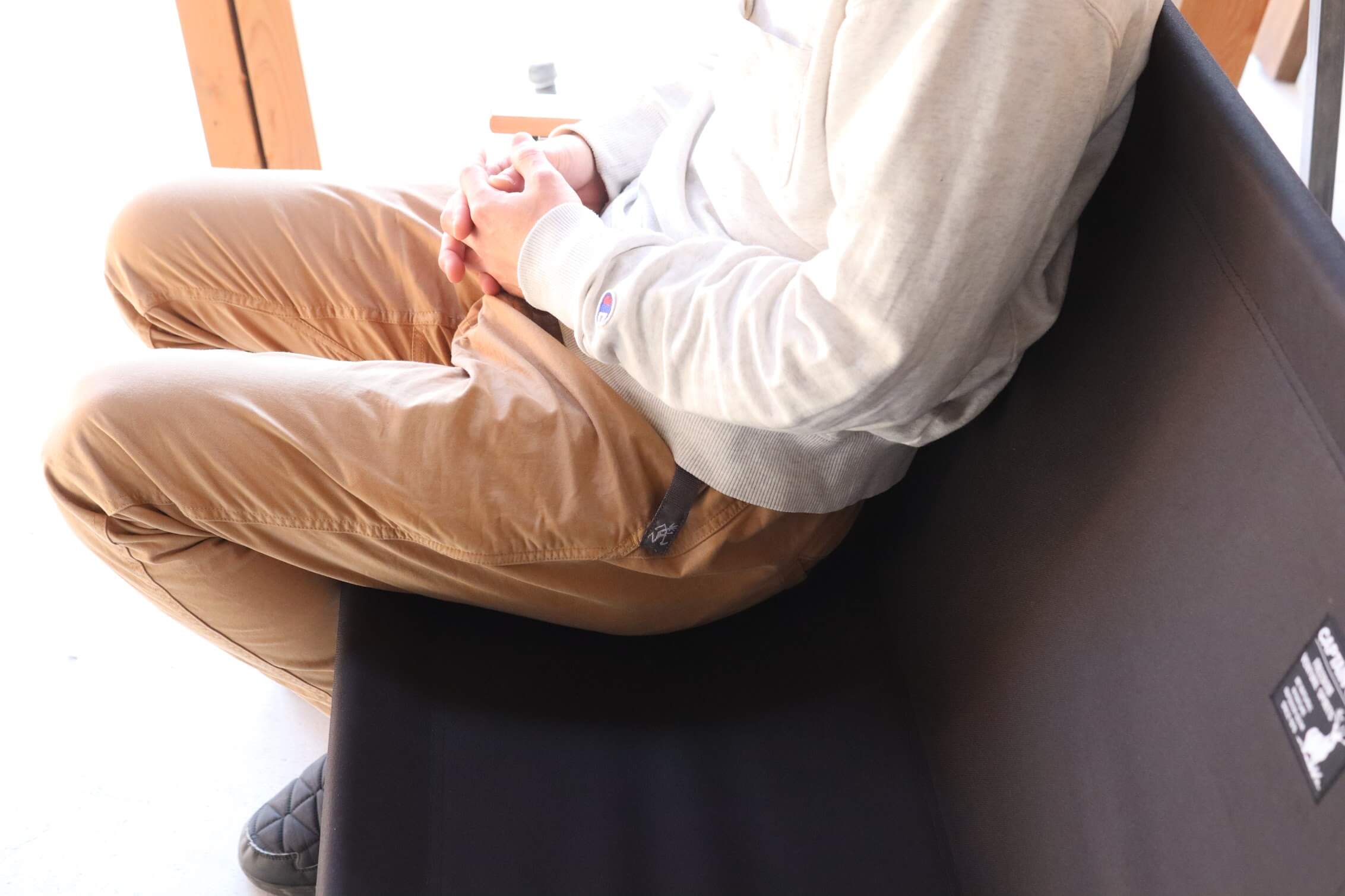 CAPTAIN STAG CSブラックラベル アルミ背付ベンチ 座面 奥行き