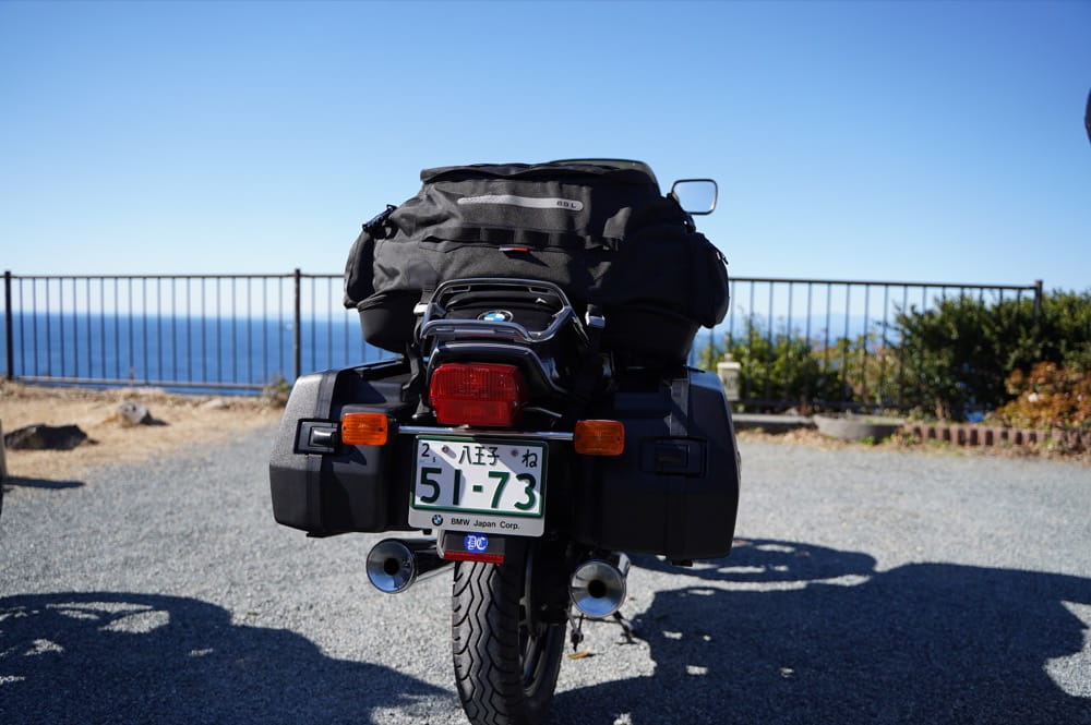 雲見夕陽と潮騒の岬オートキャンプ場 BMW R100RS