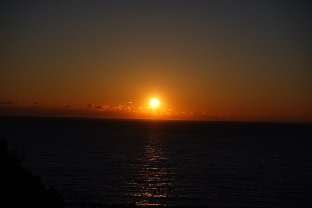 雲見夕陽と潮騒の岬オートキャンプ場 夕日