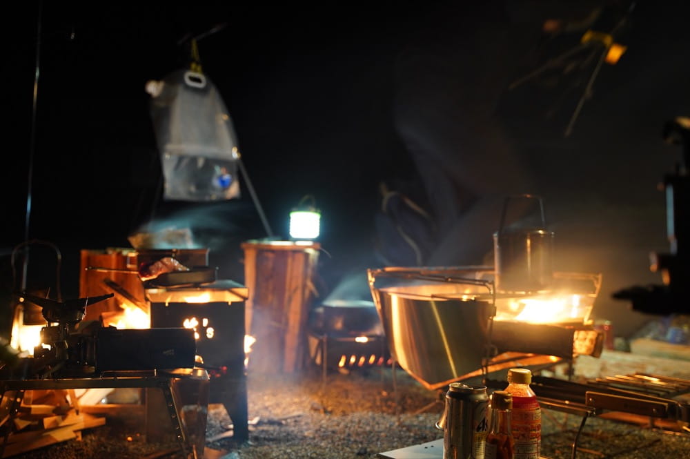 雲見夕陽と潮騒の岬オートキャンプ場 焚き火について