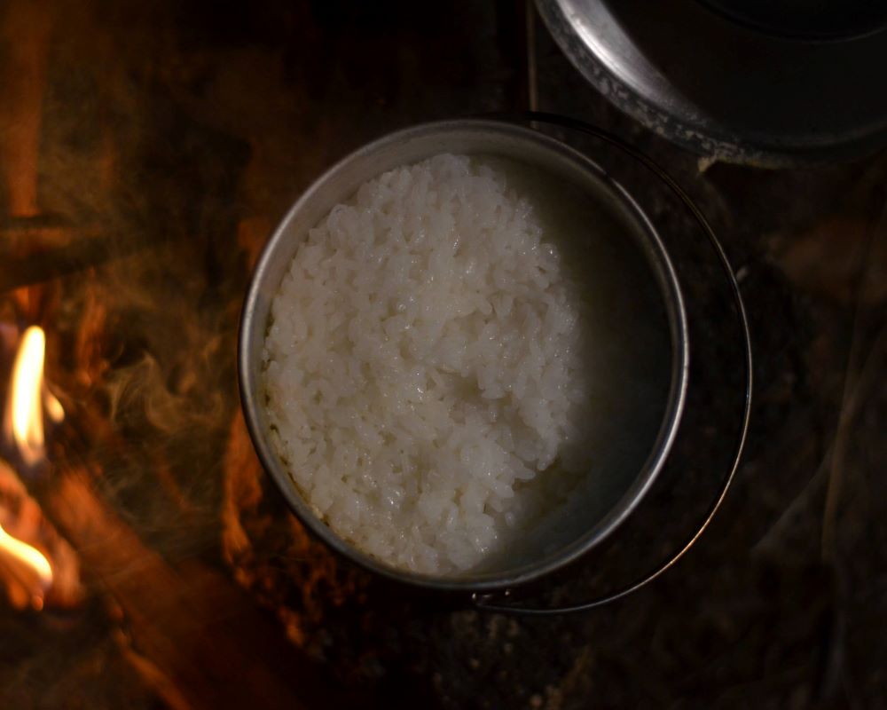 アルミ製クッカー　炊飯に向いている