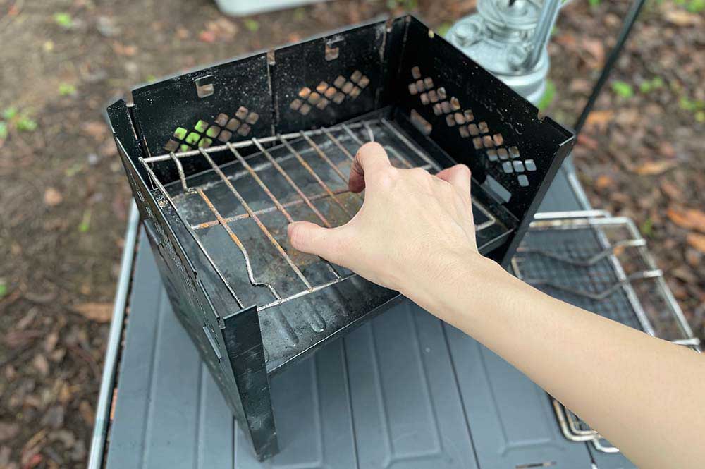 カマドスマートグリル　設営