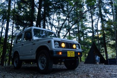 ジムニー(JA71)で行く道志の森キャンプ場。